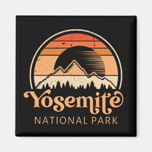 Imán Parque nacional Yosemite, California Retro Vintage