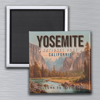 Imán Parque nacional Yosemite, California Vintage, años