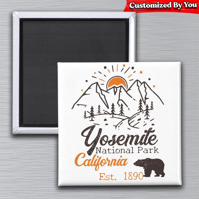Imán Parque nacional Yosemite Monte Minimalista (Subido por el creador)