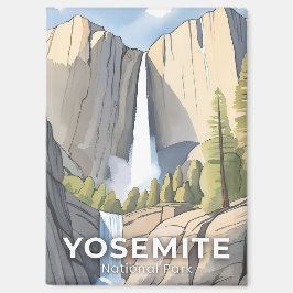 Imán Parque nacional Yosemite | Viaje de acuarela