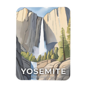 Imán Parque Nacional Yosemite Viaje en Acuarela