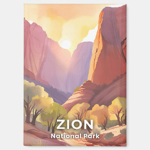 Imán Parque Nacional Zion   Acuarela de viaje