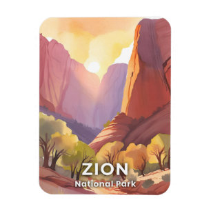Imán Parque Nacional Zion   Aquarela de viaje