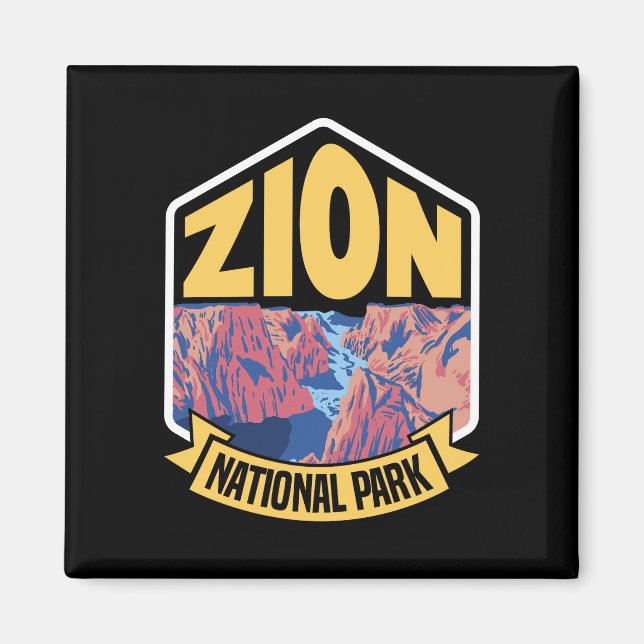 Imán Parque nacional Zion, Retro de Utah (Frente)