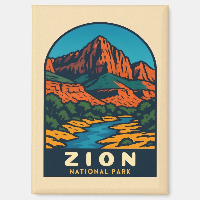 Imán Parque nacional Zion Utah (Anverso)