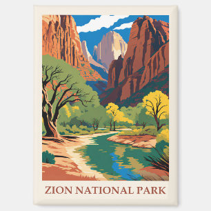 Imán Parque Nacional Zion Utah Montañas Antiguas