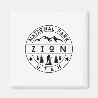 Imán Parque Nacional Zion Utah Senderista Naturaleza Se