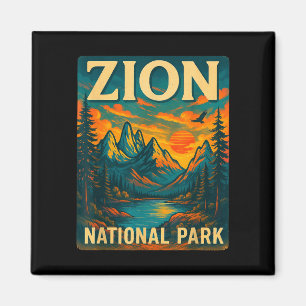 Imán parque nacional Zion viajes vintage al aire libre