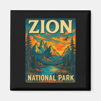 Imán parque nacional Zion viajes vintage al aire libre