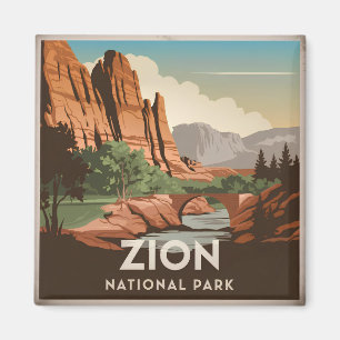 Imán Parque Nacional Zion vintage