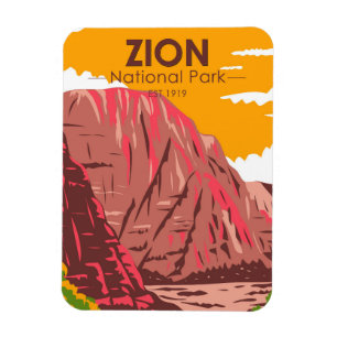 Imán Parque nacional Zion Vintage Utah