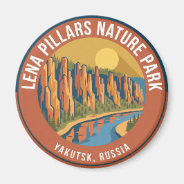 Imán Parque Natural de los Pilares de Lena Rusia