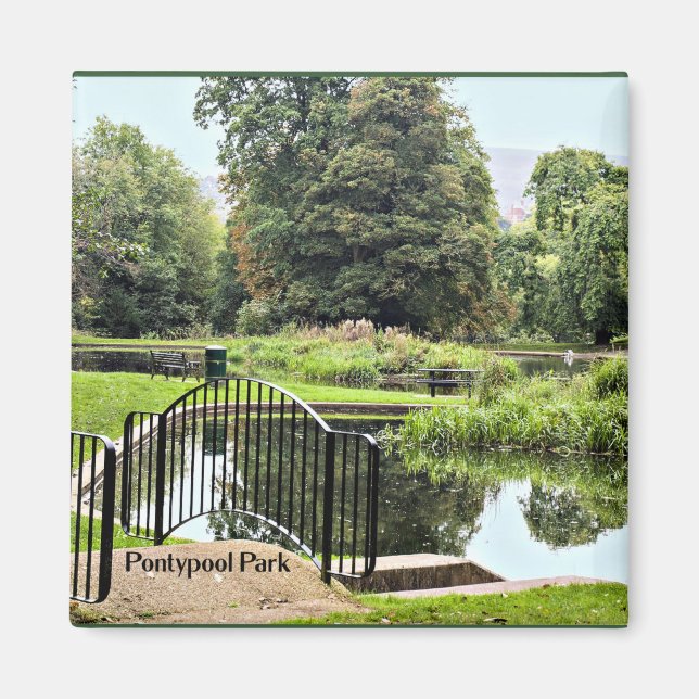 Imán Parque Pontypool en Torafen, Gales (Frente)