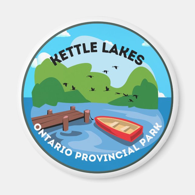 Imán Parque Provincial de los Lagos de Kettle Ontario (Frente)
