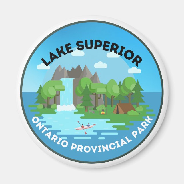 Imán Parque Provincial del Lago Superior de Ontario (Frente)