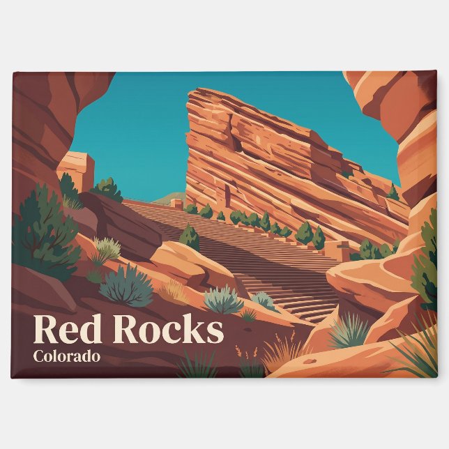 Imán Parque y anfiteatro Red Rocks EE. UU. (Anverso)