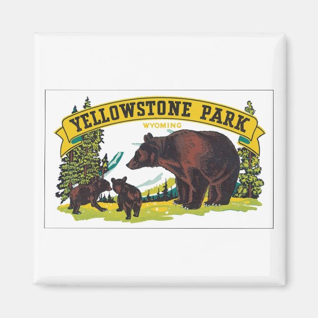 Imán Parque Yellowstone, Wyoming (Frente)
