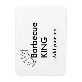 Imán Parrillada king add name men texto panadería de co