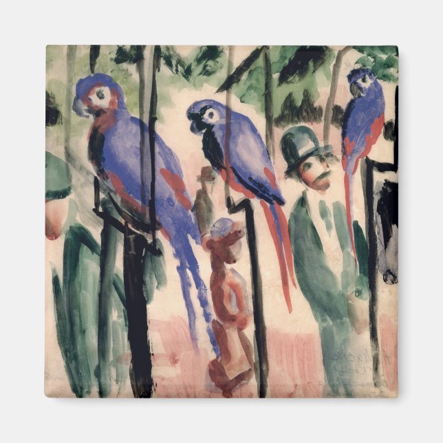 Imán ParroTES azules (Frente)