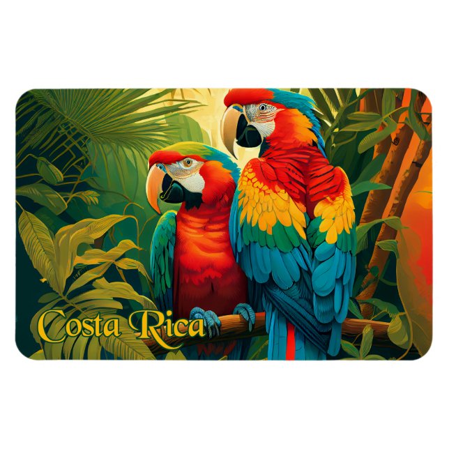 Imán Parrots de Costa Rica (Horizontal)