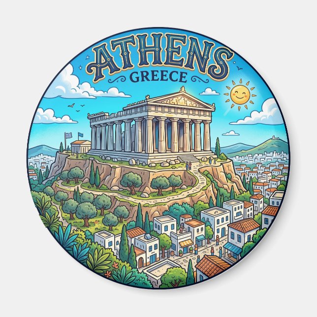Imán Partenón Grecia (Frente)