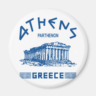 Imán Parthenon - Atenas - Griego (azul)