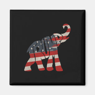 Imán Partidario de Trump 2024 Elefante Republicano Trum