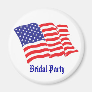 Imán Partido Bridal Boda Patriótico