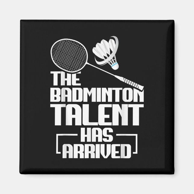 Imán Partido de bádminton Talento Shuttle Jugador Bádmi (Frente)