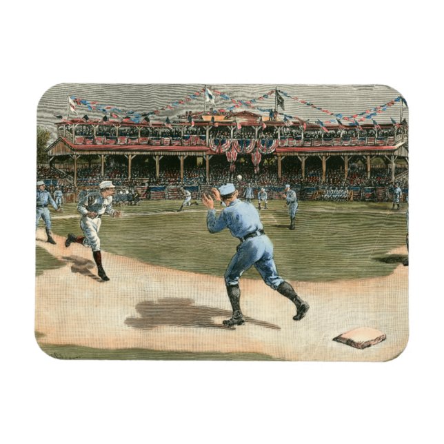 Imán Partido de Béisbol de la Liga Nacional 1886 (Horizontal)