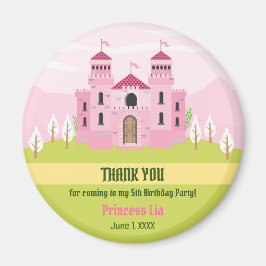 Imán Partido de Cumpleaños del Chica de la Princesa Rea