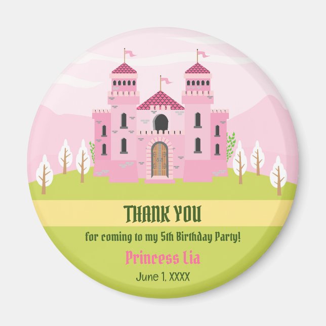 Imán Partido de Cumpleaños del Chica de la Princesa Rea (Frente)