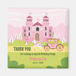 Imán Partido de Cumpleaños del Chica de la Princesa Rea