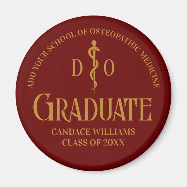 Imán Partido de Graduación de la Escuela Médica Osteopá (Frente)