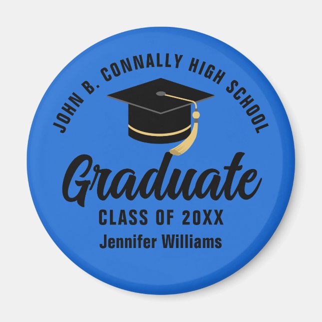 Imán Partido de Graduación de Personalizado de Graduado (Frente)