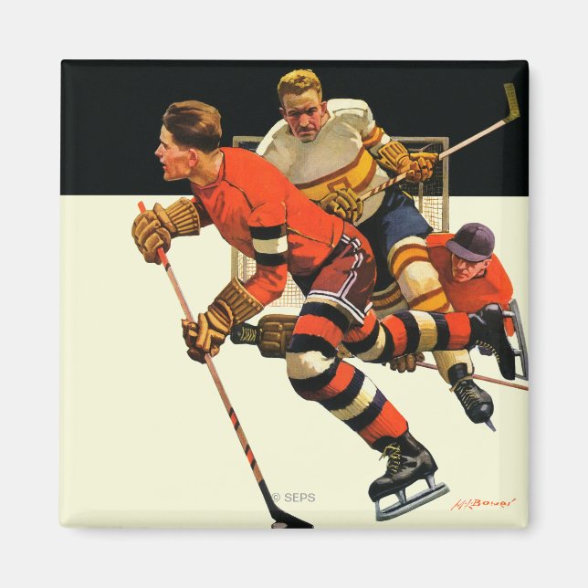 Imán Partido de hockey sobre hielo (Frente)