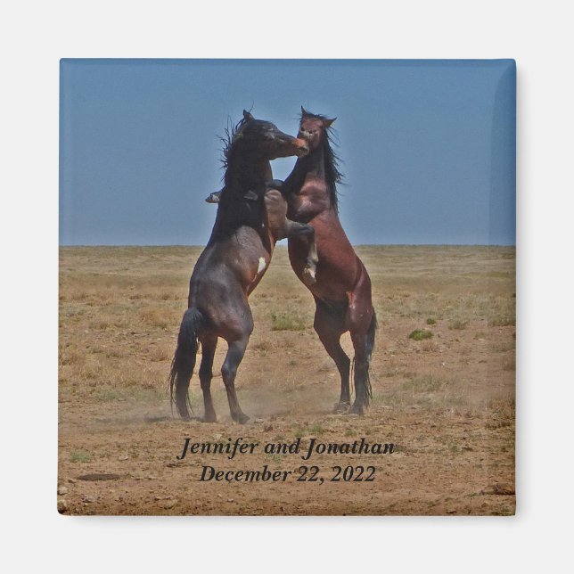 Imán Partido del Aniversario del Caballo Bailando (Frente)