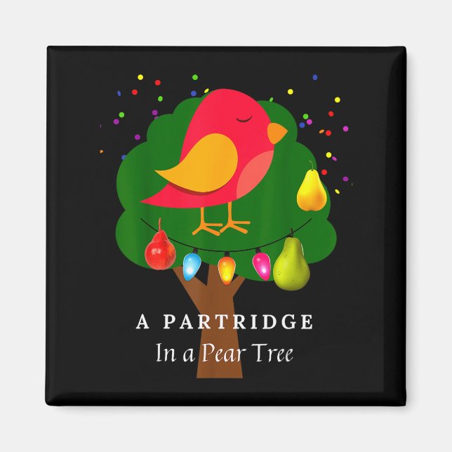 Imán Partridge In A Pear Tree Twelve Days Of Christmas  (Frente)