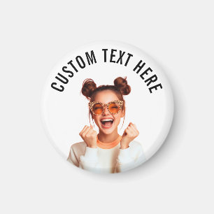 Imán Pasador personalizado con foto y texto/