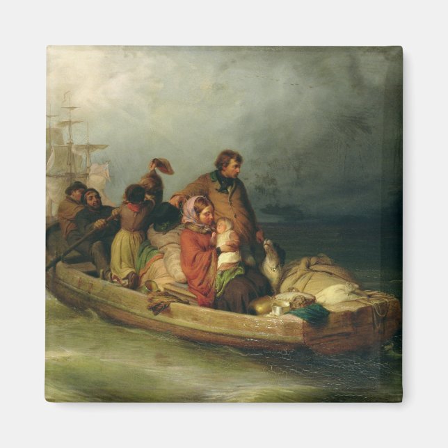 Imán Pasajeros migrantes a bordo, 1851 (Frente)