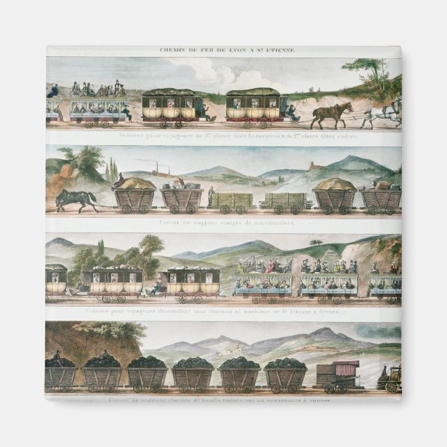 Imán Pasajeros y mercancías de la primera línea frances (Frente)