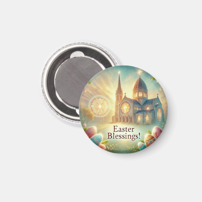 Imán "Pascua amapola: Un día de amor y risa" (Anverso/Reverso)