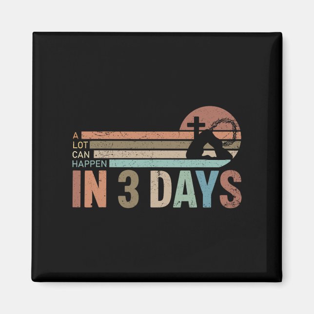 Imán Pascua Mucho Puede Ocurrir En 3 Días Hombres Relig (Frente)