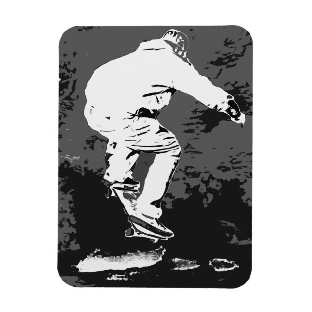 Imán Paseando por la tormenta- Skateboarder (Vertical)