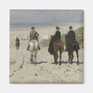 Imán Paseo a caballo por la playa (por Anton Mauve)
