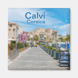Imán Paseo de Calvi en Córcega France Souvenir