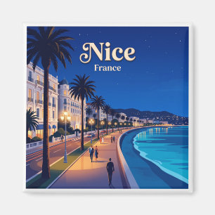 Imán Paseo de los Ingleses de Noche Niza Francia