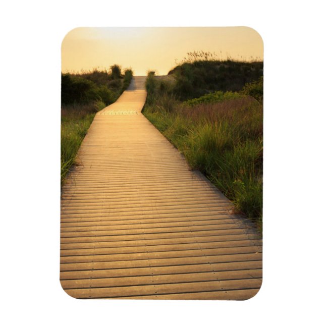 Imán Paseo de madera a la playa (Vertical)