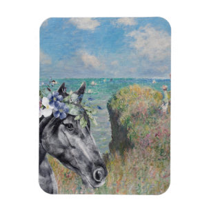 Imán Paseo del acantilado de Monet y compilación de cab