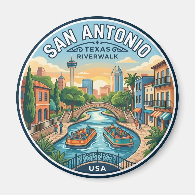 Imán Paseo del río San Antonio EE. UU. (Frente)